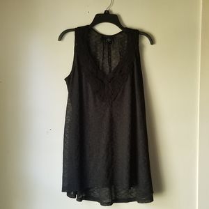 Sleeveless tunic/beach cover-up, L